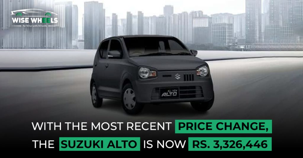 With the Most Recent Price Change, the Suzuki Alto Is Now Rs. 3,326,446