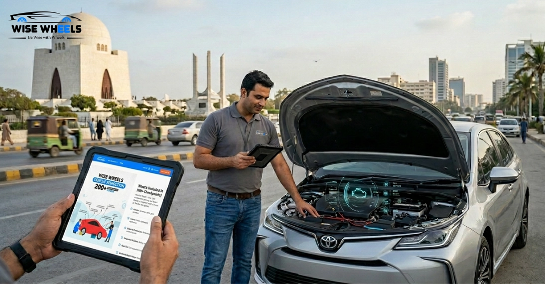 Wise Wheels' Car Inspection Service in Karachi