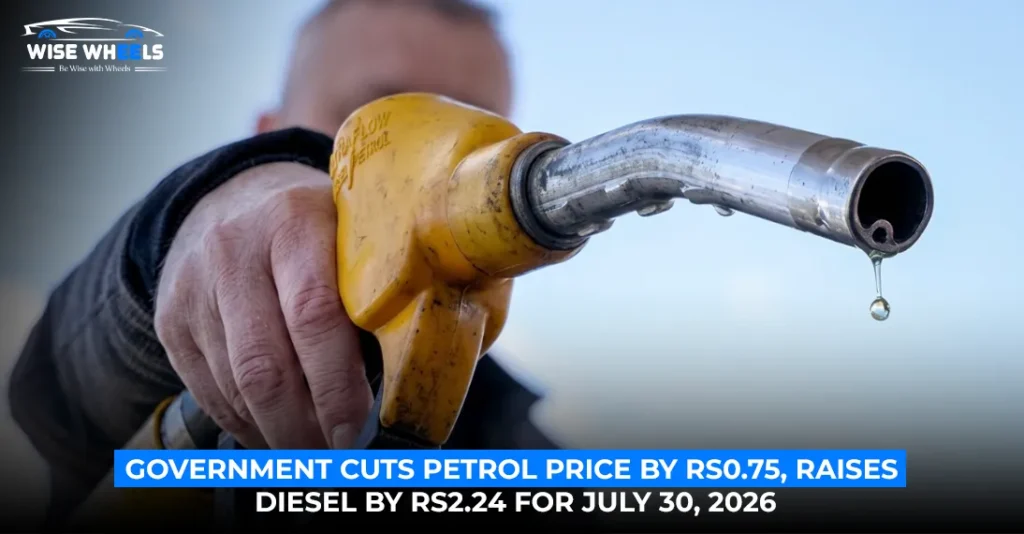 Government Cuts Petrol Price by Rs0.75, Raises Diesel by Rs2.24 for July 30