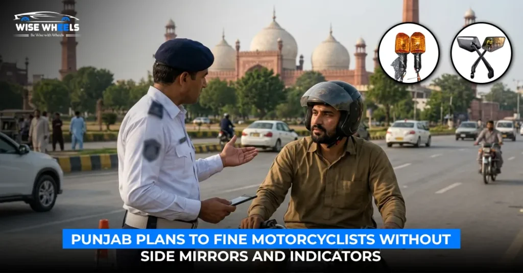 Punjab Plans to Fine Motorcyclists Without Side Mirrors and Indicators
