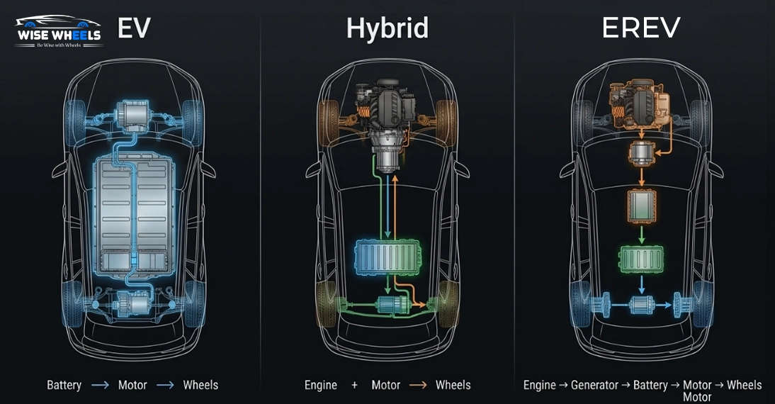 EREV vs Hybrid vs EV: What Is the Difference?