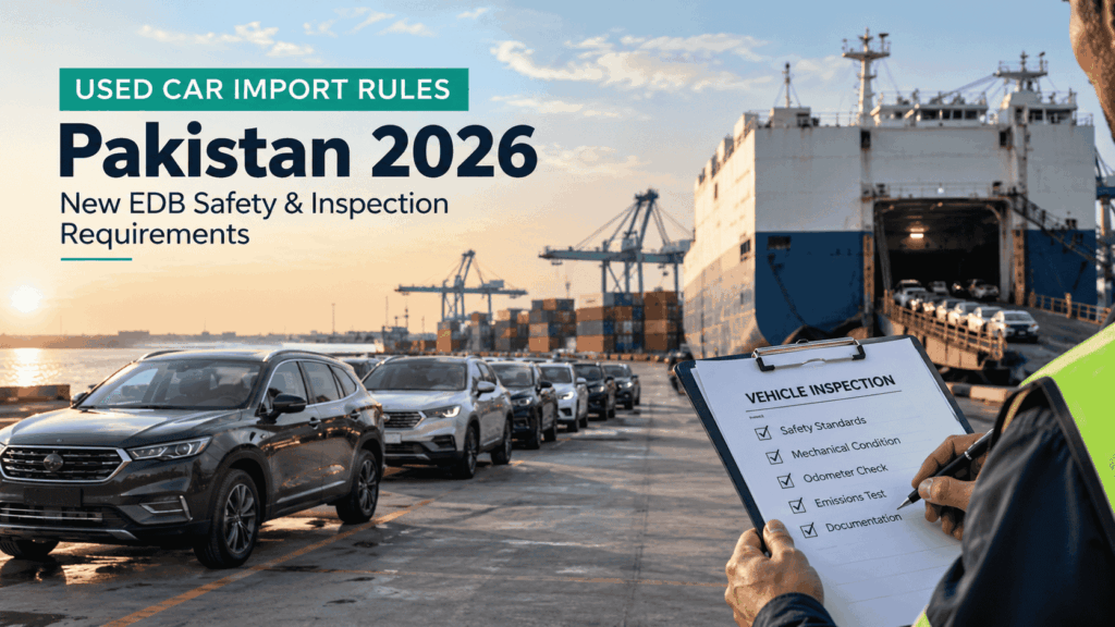 Used Car Import Rules Pakistan 2026: New EDB Safety & Inspection Requirements